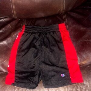 Champion Black and Red Athletic Shorts